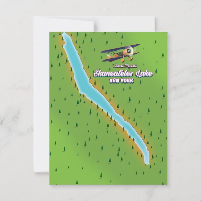 mapa do lago de Skaneateles de nova iorque (Frente)