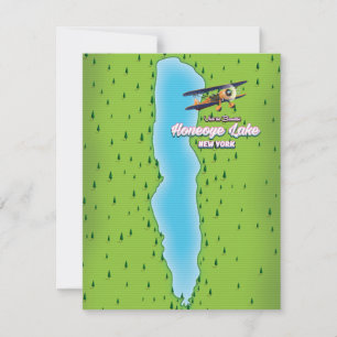 Mapa do Lago Honeoye de Nova Iorque