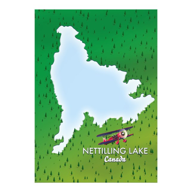 Mapa do lago Hubbard no norte de Michigan Foto Pri (Frente)