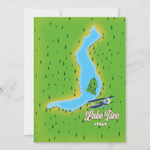 Mapa do lago Iseo Itália