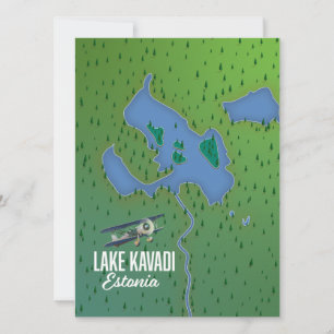 Mapa do Lago Kavadi Estônia