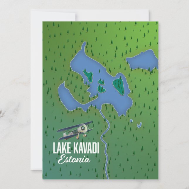 Mapa do Lago Kavadi Estônia (Frente)