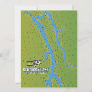 Mapa do Lago Kentucky EUA