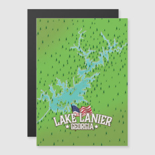 Mapa do Lago Lanier Georgia