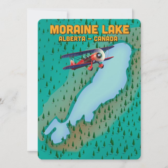 Mapa do Lago Moraine Alberta Canada (Frente)