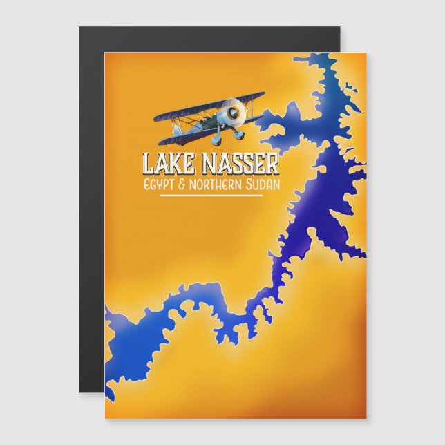 Mapa do Lago Nasser no Egito e no Sudão (Frente/Verso)