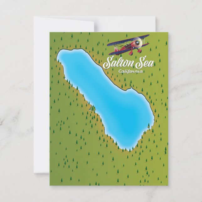Mapa do Mar de Salton Califórnia EUA (Frente)