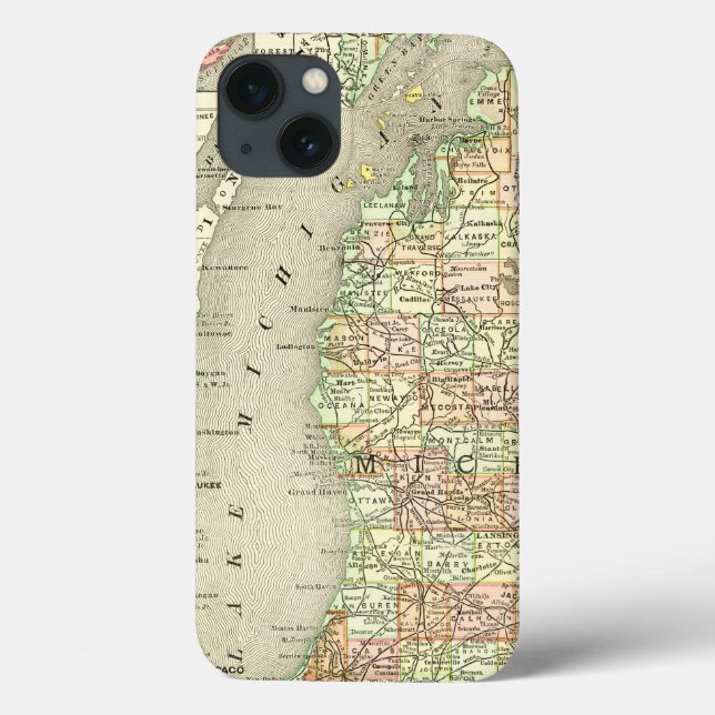 Mapa do Michigan Vintage (Verso)