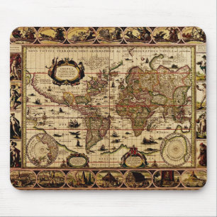 Mapa do mundo 1635 Mousepad