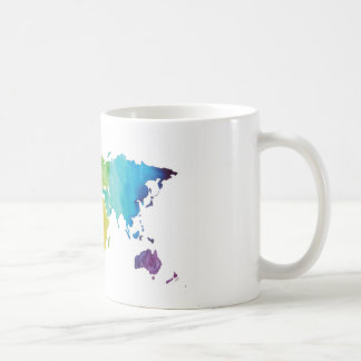 Mapa do mundo da aguarela - caneca