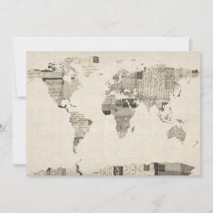 Mapa do Mundo dos Cartões Postais Antigos