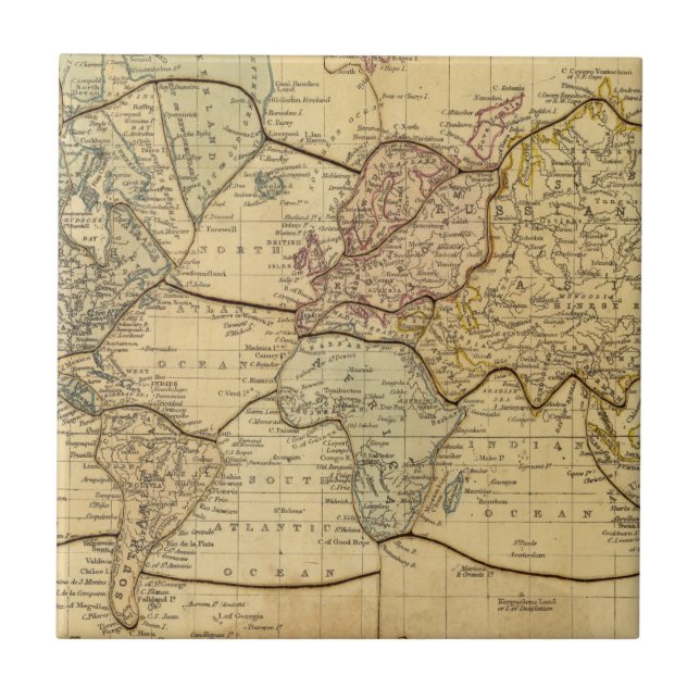 Mapa do mundo na projeção de Mercators (Frente)