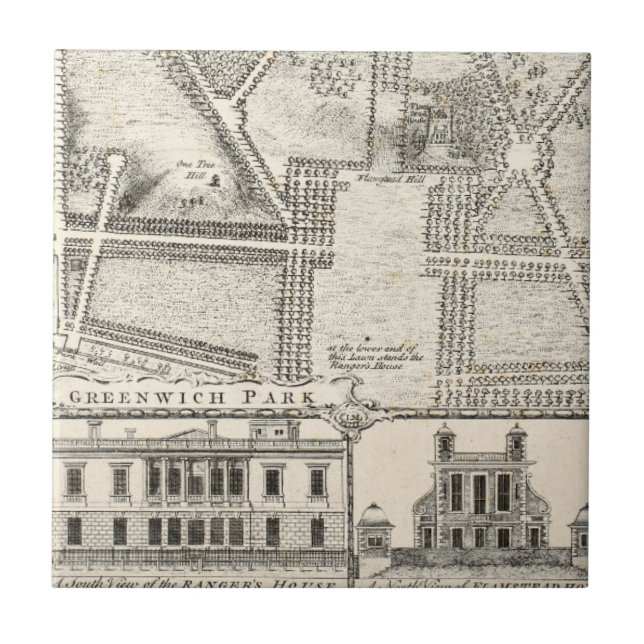 Mapa do parque de Greenwich (Frente)
