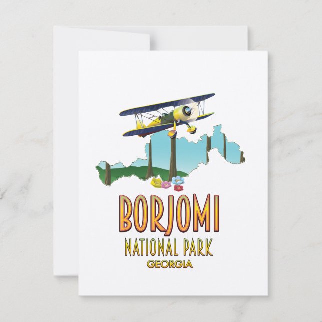 Mapa do Parque Nacional Borjomi Geórgia (Frente)