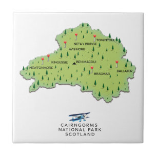 Mapa do Parque Nacional do Cairngorms