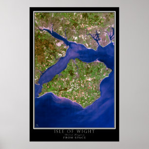Mapa Do Poster De Satélite Isle Of Wight