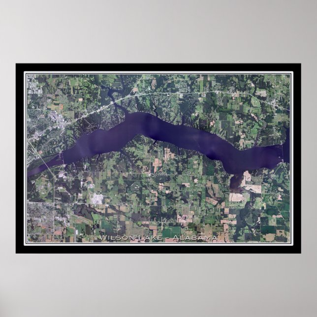 Mapa do Poster do Lago Alabama (Frente)