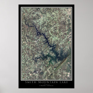Mapa do Poster do Lago Smith Virginia