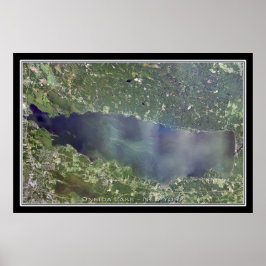 Mapa do Poster por Satélite do Lago Oneida, Nova Y