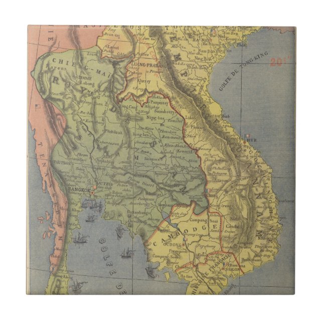 Mapa do reino de Sião (Frente)