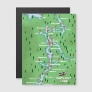 Mapa do rio Shannon Irlanda