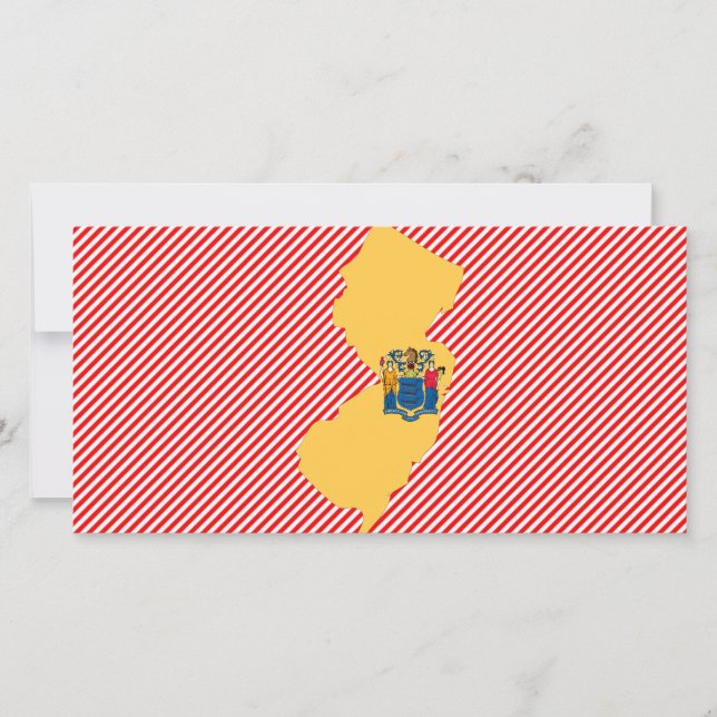 Mapa do Sinalizador de Nova Jersey (Frente)