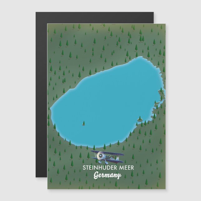 Mapa do Steinhuder Meer Alemanha (Frente/Verso)