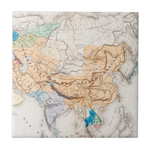 Mapa do tempo de Ásia de Kublai Khan