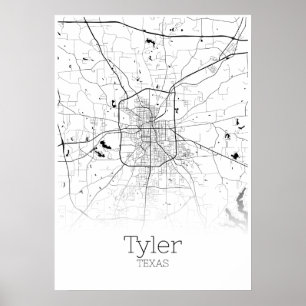 Mapa do Tyler - Texas - Poster do Mapa da Cidade