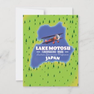 Mapa do viagem do japonês de Motosu do lago