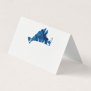 Mapa do vinhedo de Marthas da aguarela do cartão