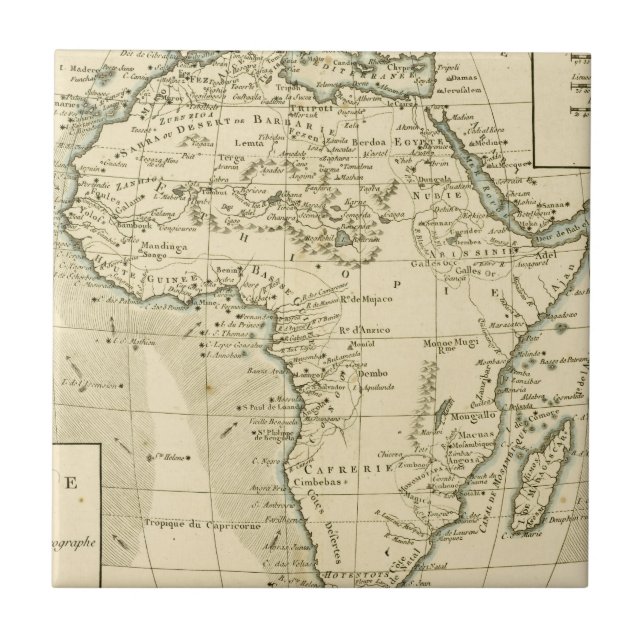 Mapa do vintage de África (Frente)