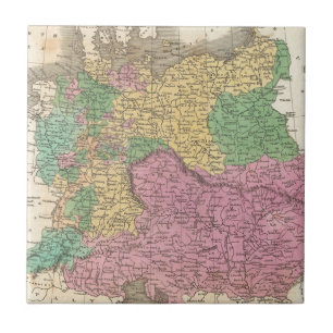 Mapa do vintage de Alemanha (1827)