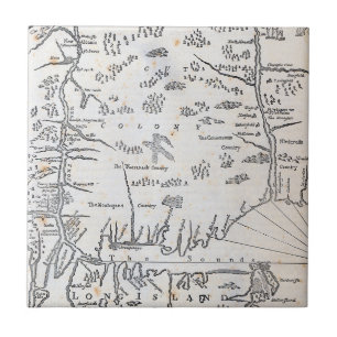 Mapa do vintage de Connecticut