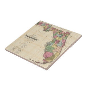 Mapa do vintage de Florida (1870)