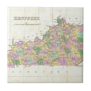 Mapa do vintage de Kentucky (1827)