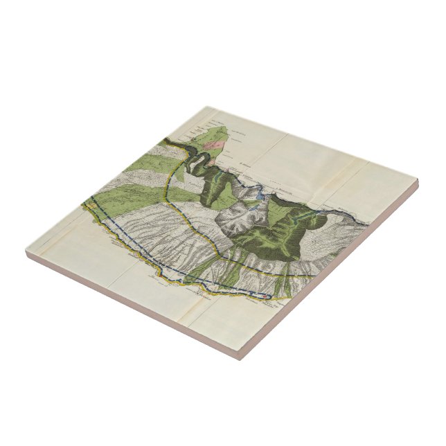 Mapa do vintage de Molokai Havaí (1906) (Lateral)