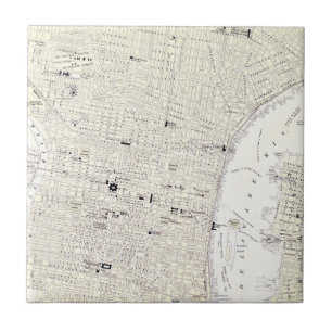 Mapa do vintage de Philadelphfia (1885)
