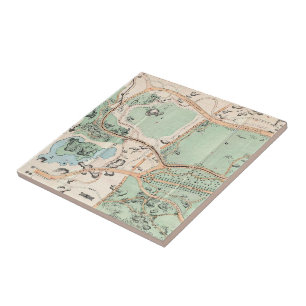 Mapa do vintage do Central Park (1860)