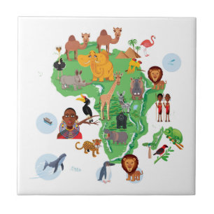 Mapa dos animais de África
