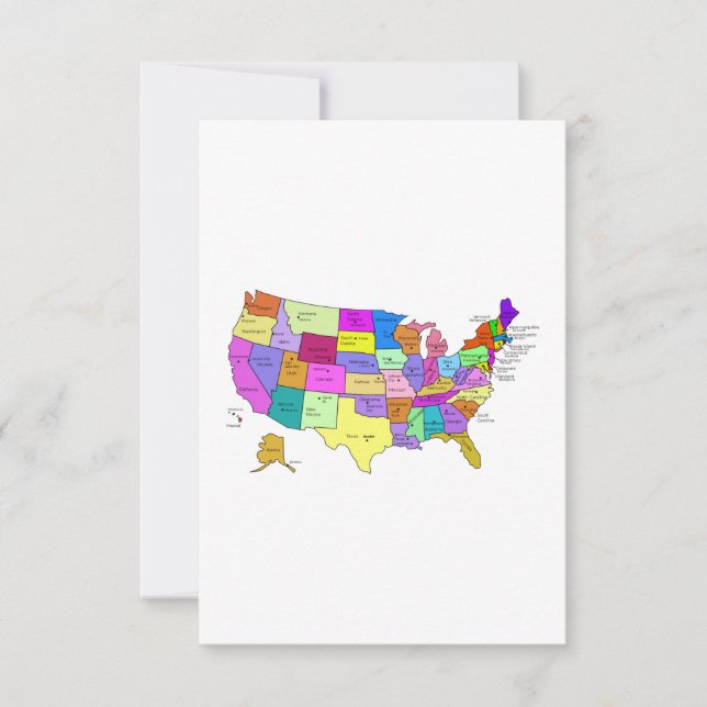 Mapa dos Estados Unidos (Frente)