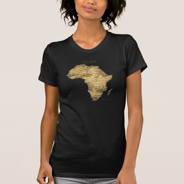 Mapa Dourado Metálico da Camisa AFRICA (Frente)