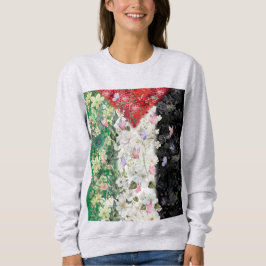 Mapa Floral da Palestina - Camiseta do Mapa Livre 