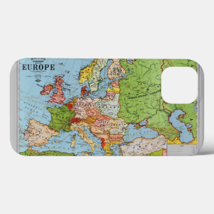 Mapa Geral do Século 20 da Vintage Europa