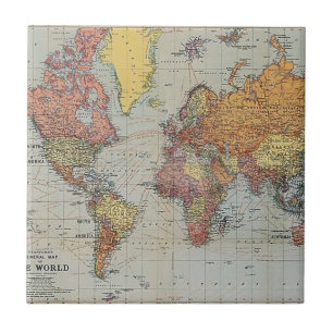 Mapa Geral Vintage do Mundo
