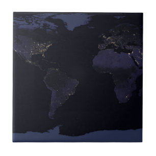 Mapa Global das Luzes da Cidade da Terra à Noite.
