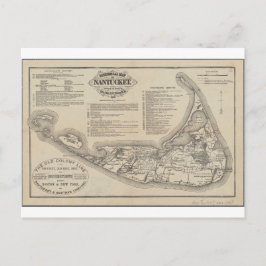 Mapa histórico do cartão postal do Nantucket