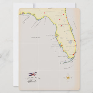 Mapa ilustrado da Flórida