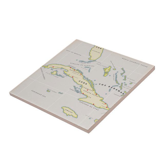Mapa ilustrado de Cuba (Lateral)