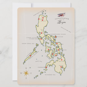 Mapa ilustrado de Luzon Filipinas